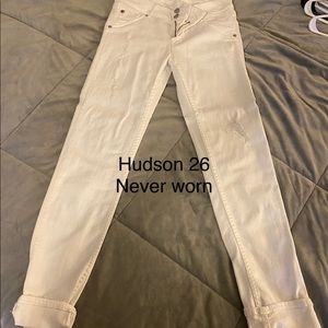 Hudson distressed skinny jeans